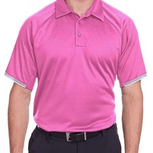 Under Armour Men’s Heatgear Corporate Tech Polo Shirt Pink Medium 1343102659 NEW